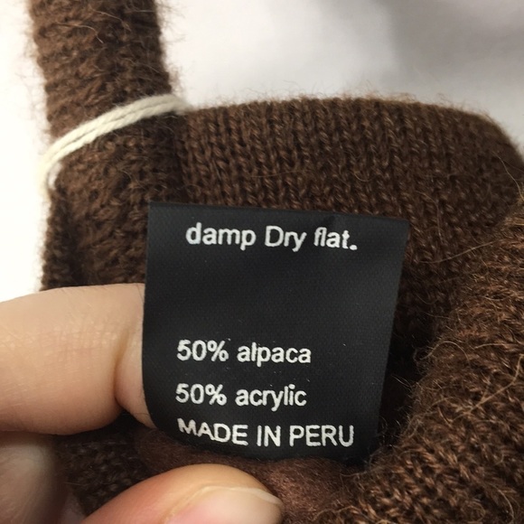 A Thousand Villages Women’s Brown Alpaca Bag With Ruffles NEW with Tags - Picture 6 of 6